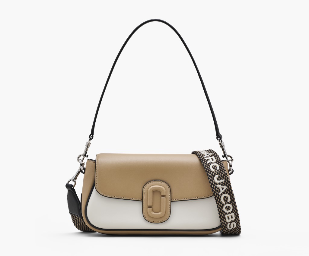 The Colourblock Large Clover Shoulder Bag (Camel Multi)